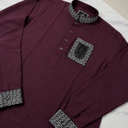 Premium Meroon Cuff Hata Panjabi